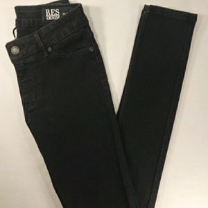 RES DENIM Skinny Jean Low-Mid Rise Stretch -BLACK
